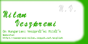 milan veszpremi business card